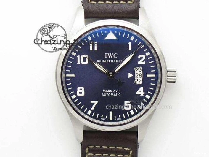 MIROTIME 0710 BestValue Mark XVIII IW328101 Black Ceramic M+F 1:1 Best Edition Blue Dial on Blue Nylon Strap A 7058